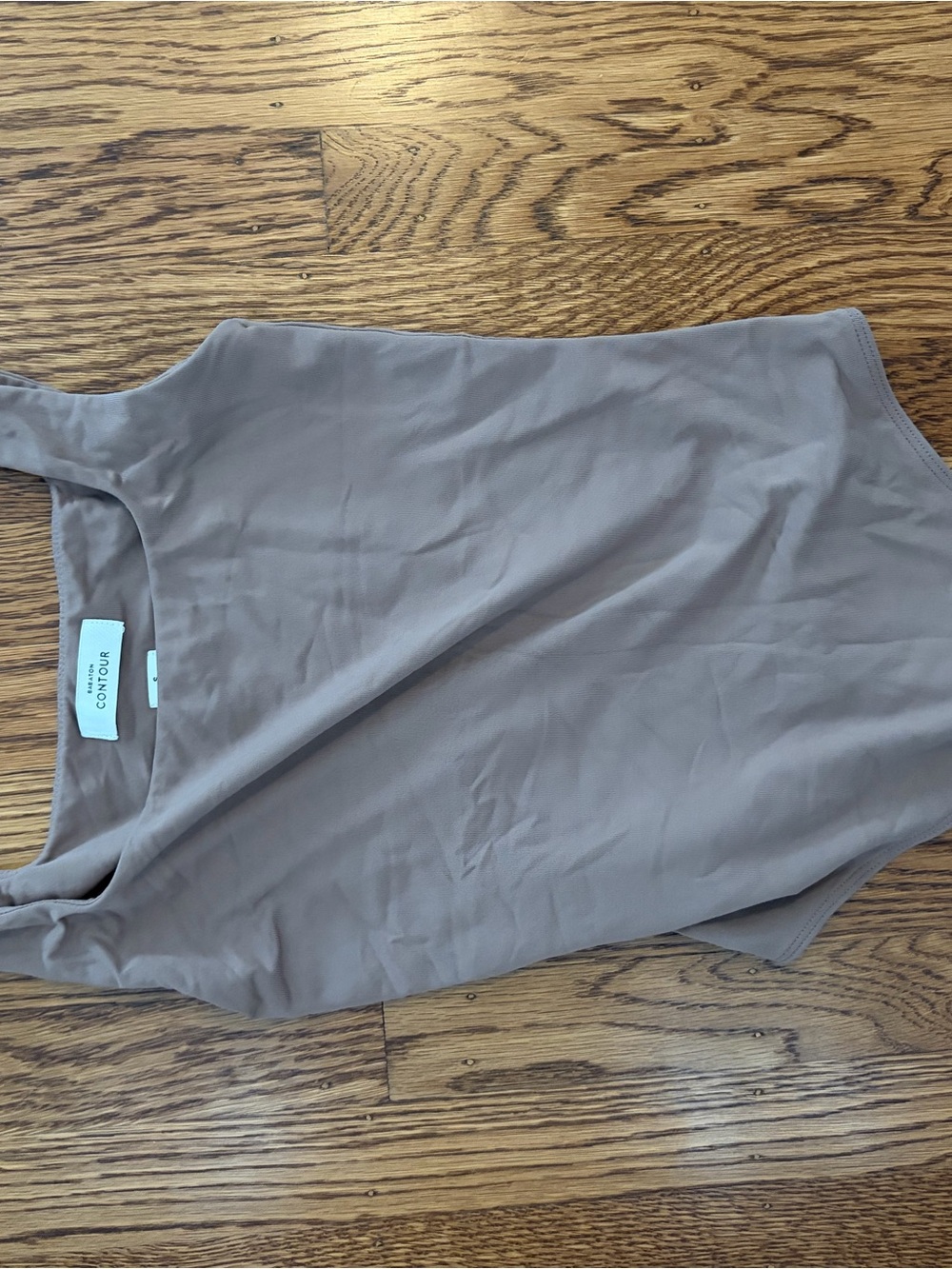 Babaton Contour Scoop Neck Bodysuit in Taupe